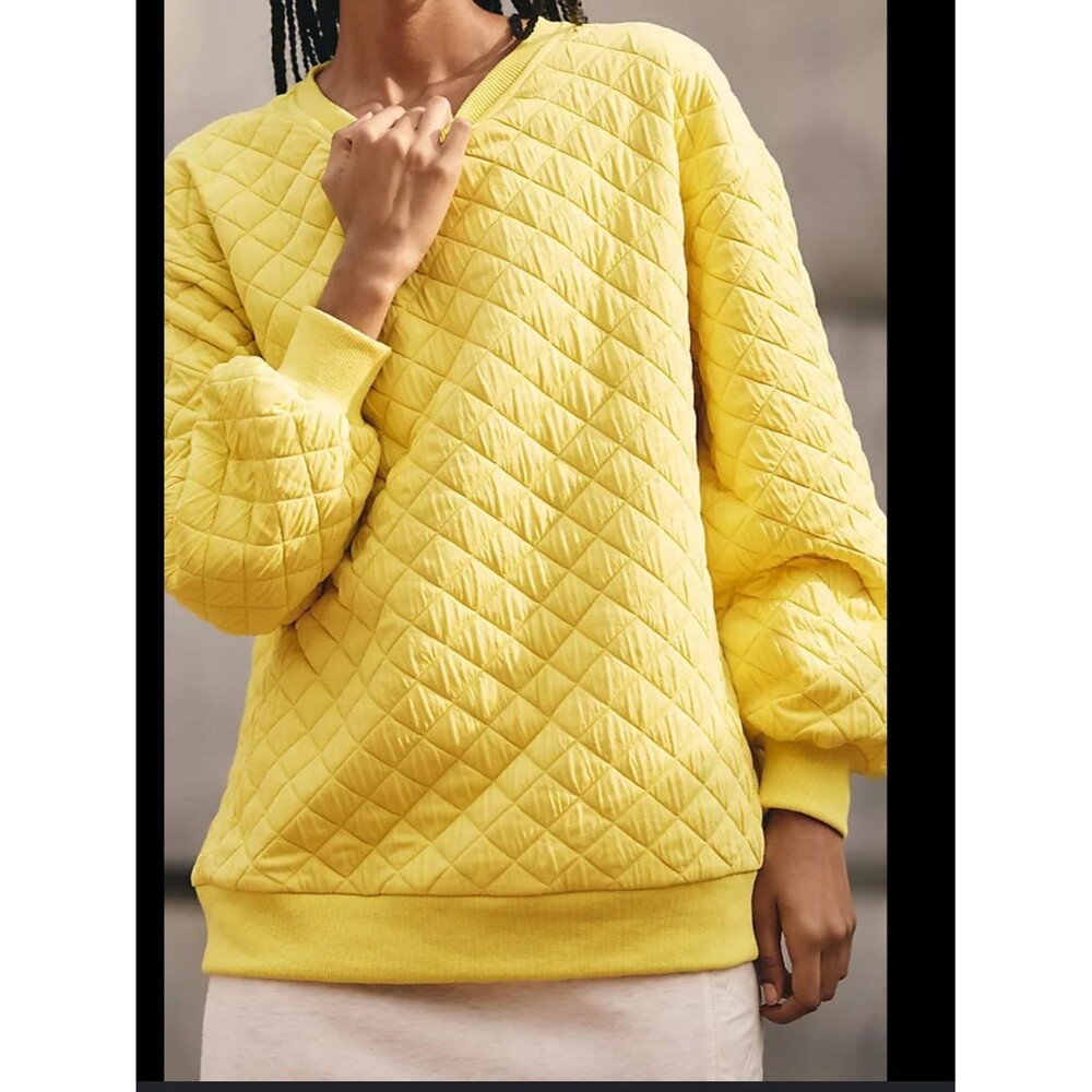 Sunday in Brooklyn Quilted Pullover Anthropologie Small